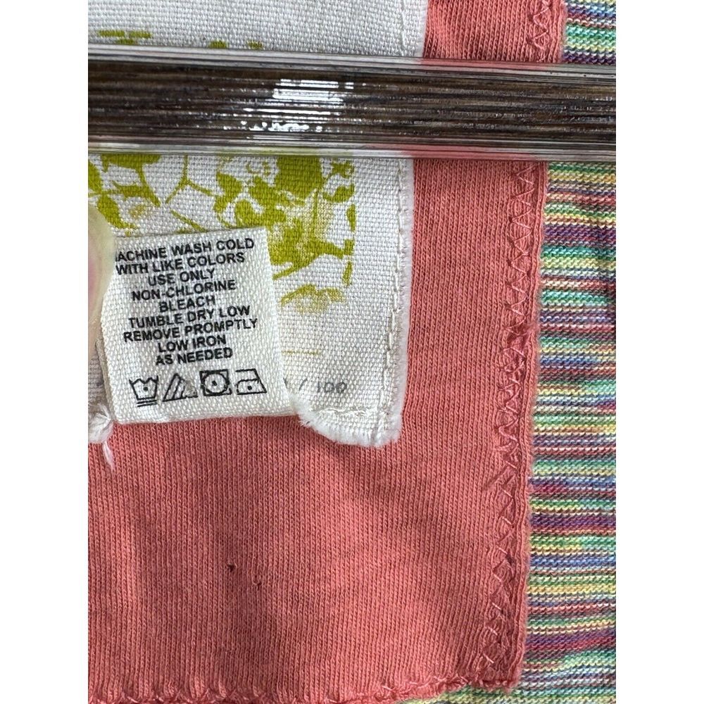 Anthropologie C Keer Rainbow 3/4 Sleeve Top Size M for Women Bright Colors - Picture 6 of 8